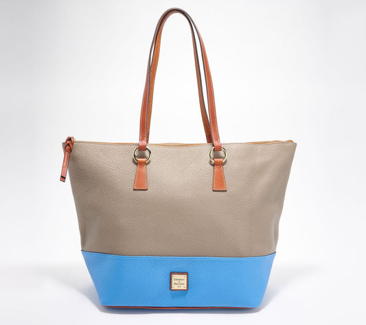 "As Is" Dooney & Bourke Colorblock Pebble Leather Large Tobi Tote