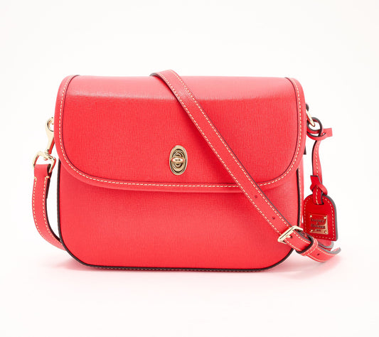 "As Is" Dooney & Bourke Saffiano Leather Flap SaddleCrossbody
