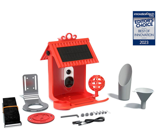 Hello Birdie Solar Roof Smart Bird Feeder & Accessories