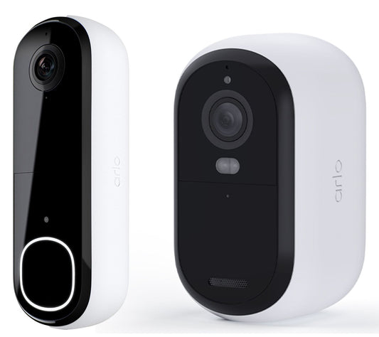 Arlo Essential 2K Outdoor Camera &amp; 2K Video Doorbell Bundle
