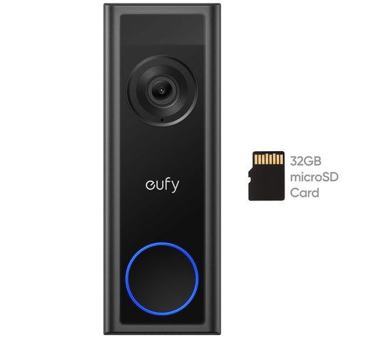 eufy C31 Wireless Dual Powered 2K Video Doorbell w/ 32GB SSD