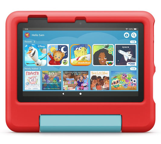 Amazon Fire 7" Kids Tablet w/ 6mo Amazon Kids and 2pk Screen Protector, 16GB