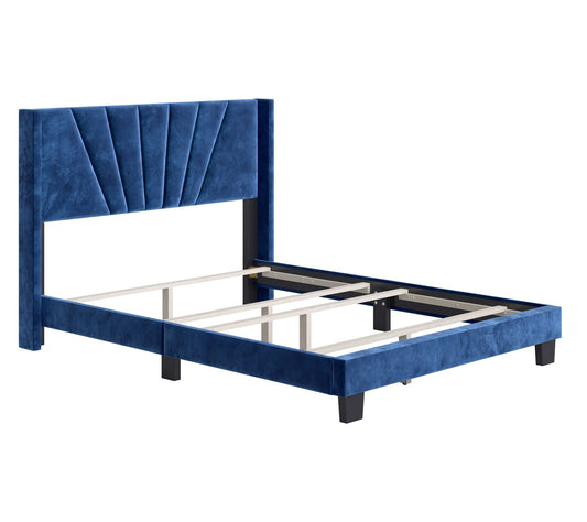 Valeria Velvet Upholstered Que en Bed Frame