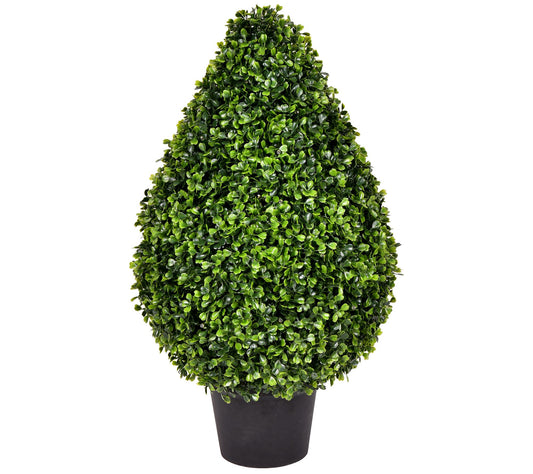 Vickerman 24" Artificial Boxwood Teardrop Shaped Bush