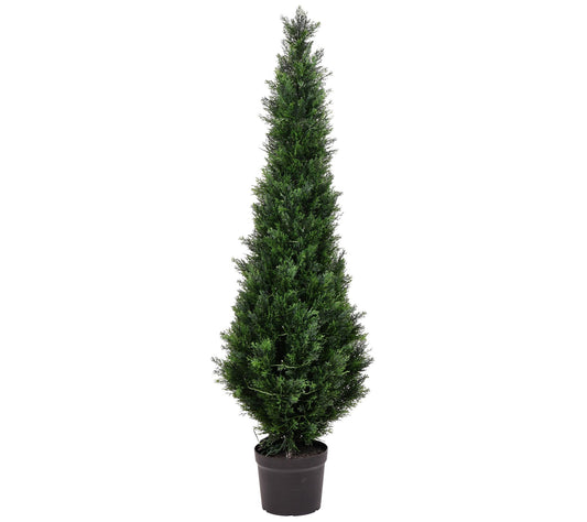 Vickerman 5' Artificial Potted Green Cedar Tree