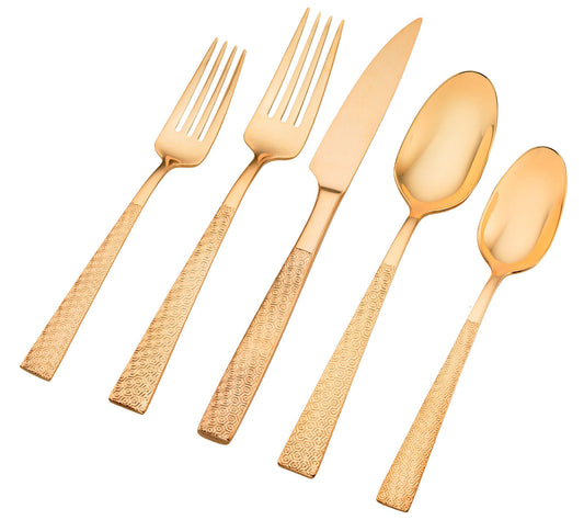 Argent Orfevres 24kt Rose Gold-Plated 18/10 5-pc Place Settin
