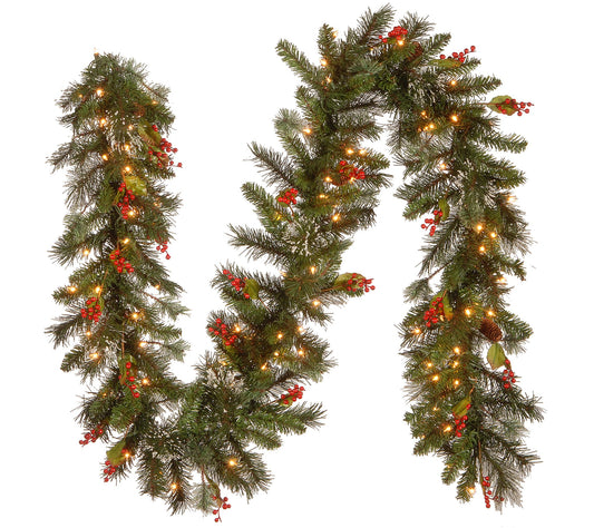National Tree Company 9' Wintry Pine Prelit Garland