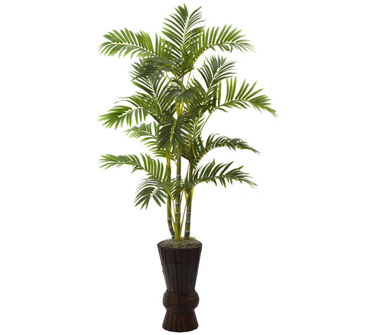 62" Areca Tree with Decorative Planter by Nearly Natural