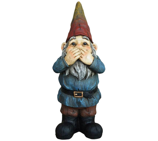 "Speak No Evil" Resin Gnome by Santa's Workshop