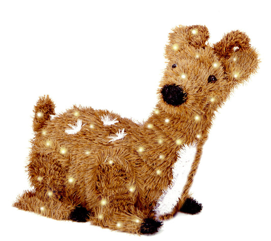 National Tree Company 24" Resting Reindeer withClear Lights