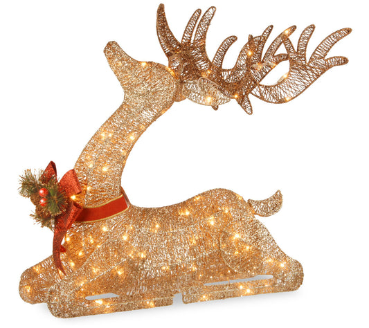 31" Pre-Lit Resting Reindeer