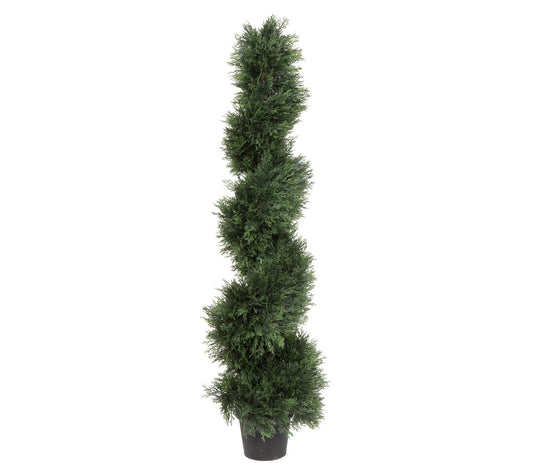 Vickerman 4' Cedar Spiral in Pot