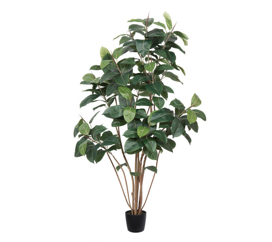 Vickerman 6' Potted Artificial Green Rubber Tree