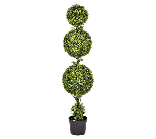 Vickerman 5'  Artificial Triple Ball Green Boxwood Topiary