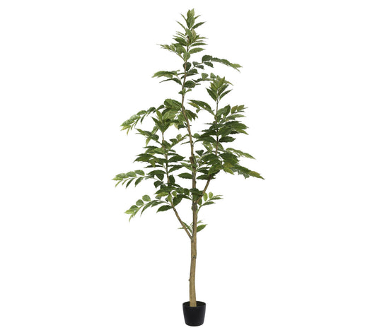 Vickerman 7' Potted Artificial Green Nandina Tree