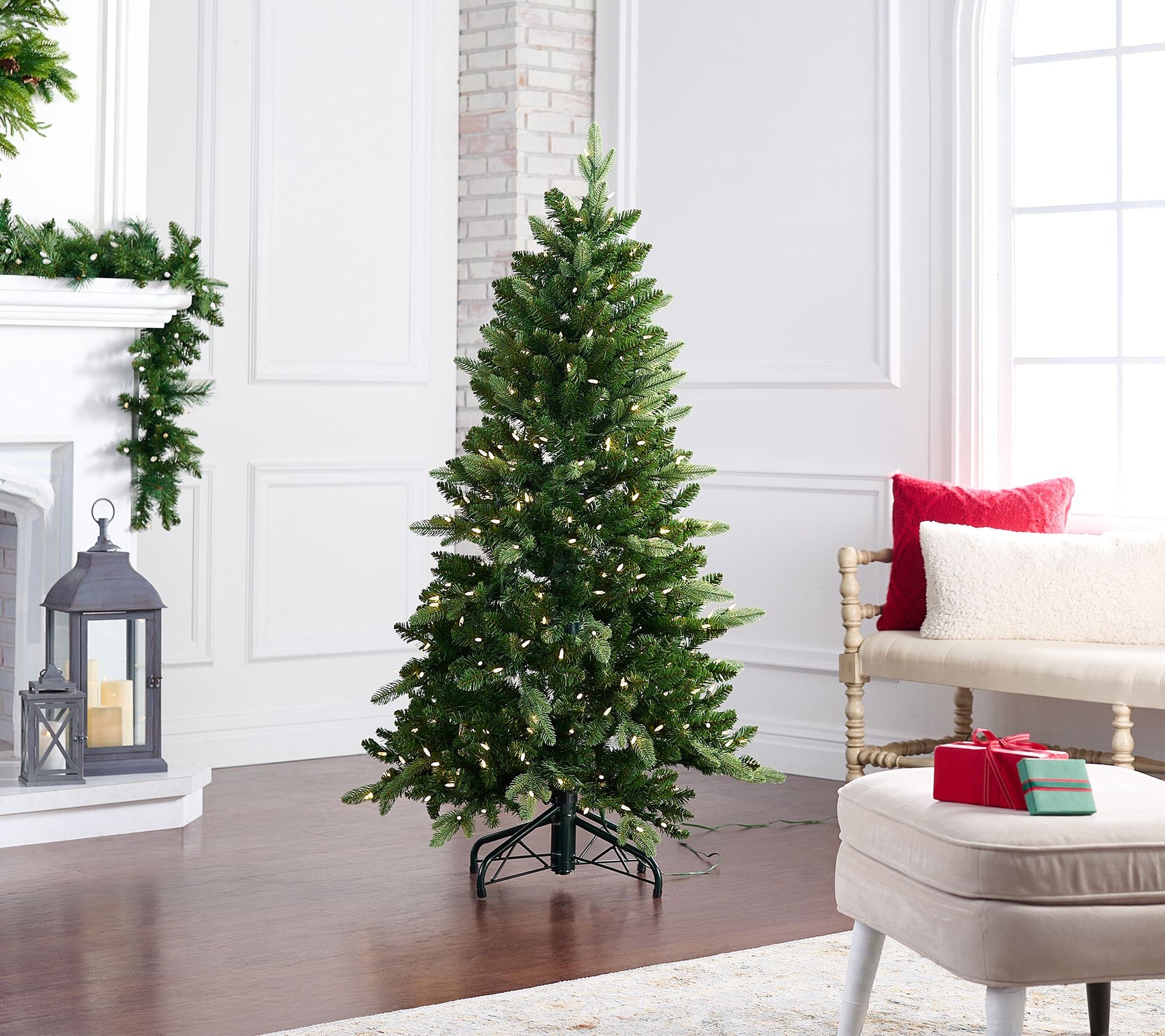 "As Is" Bethlehem Lights 5' Green Color Flip LED Christmas Tree