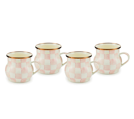 "As Is" Mackenzie- Childs Set of 4 Enamel Mugs