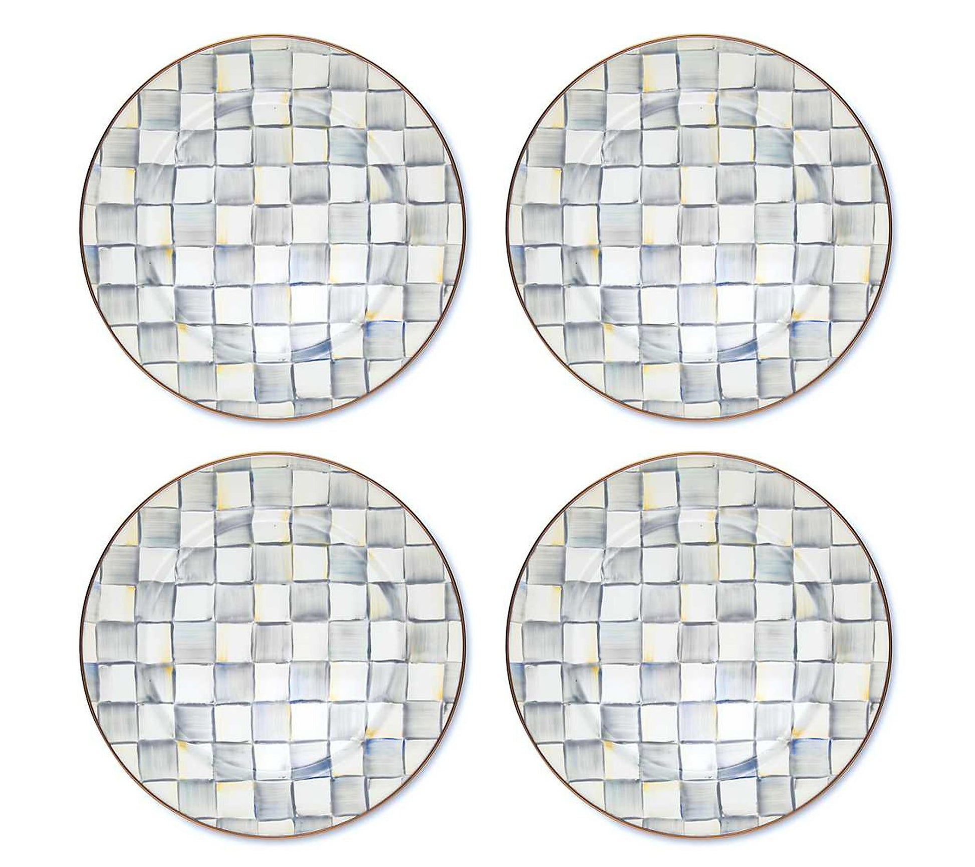"As Is" Mackenzie- Childs Set of 4 Enamel Chargers