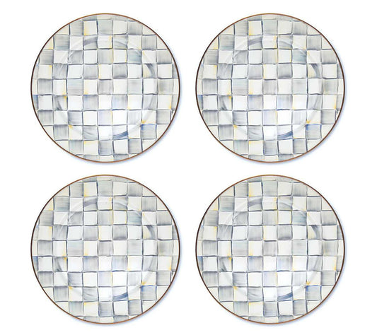 "As Is" Mackenzie- Childs Set of 4 Enamel Chargers