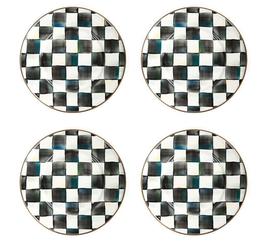 "As Is" Mackenzie- Childs Set of 4 Salad Plates