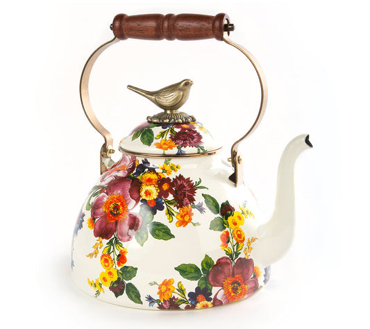 "As Is" Mackenzie- Childs Flower Market 3-Quart Kettle