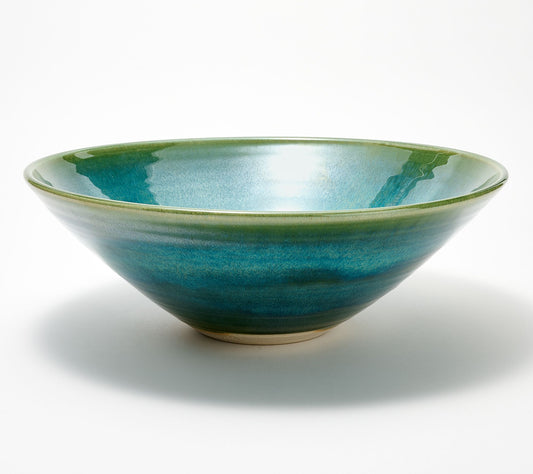 Colm De Ris Emerald Stoneware Serving Bowl