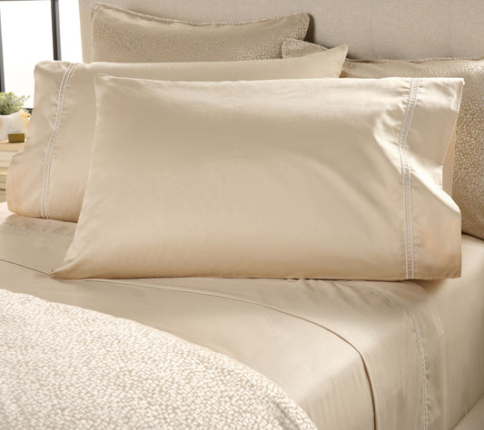"As Is" Northern Nights Double Baratta Stripe Sateen Sheet Set- King