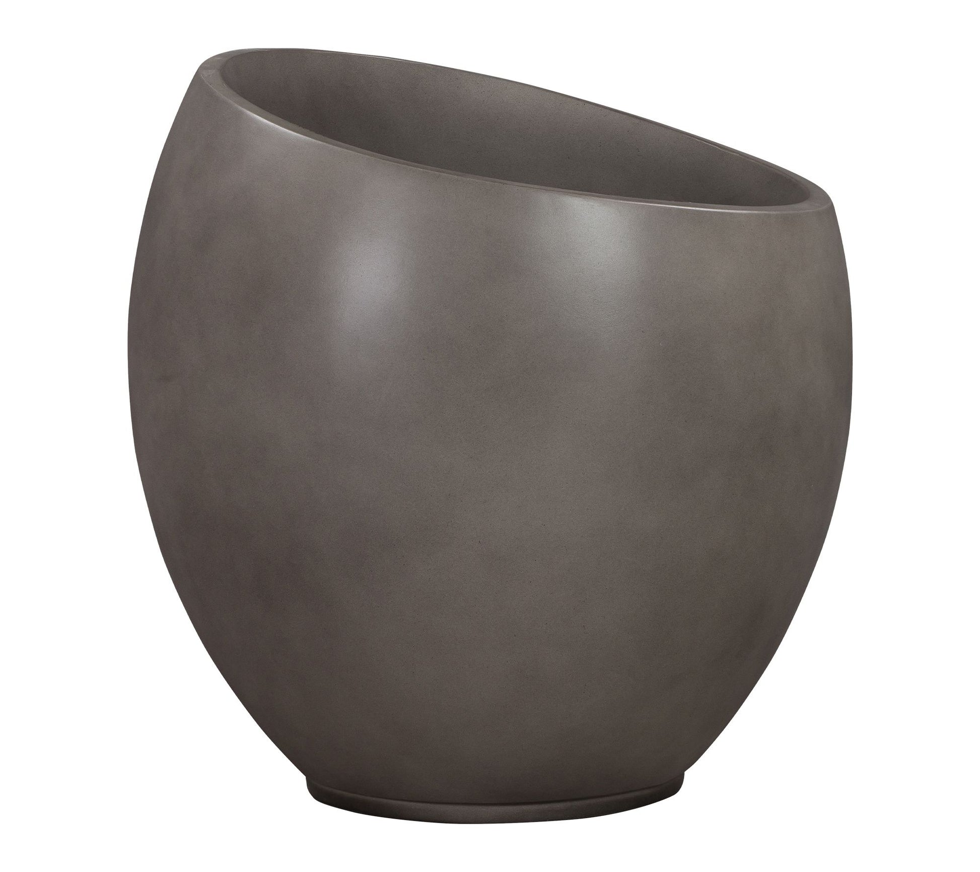 Armen Living Moonstone Medium Planter in Gray Concrete