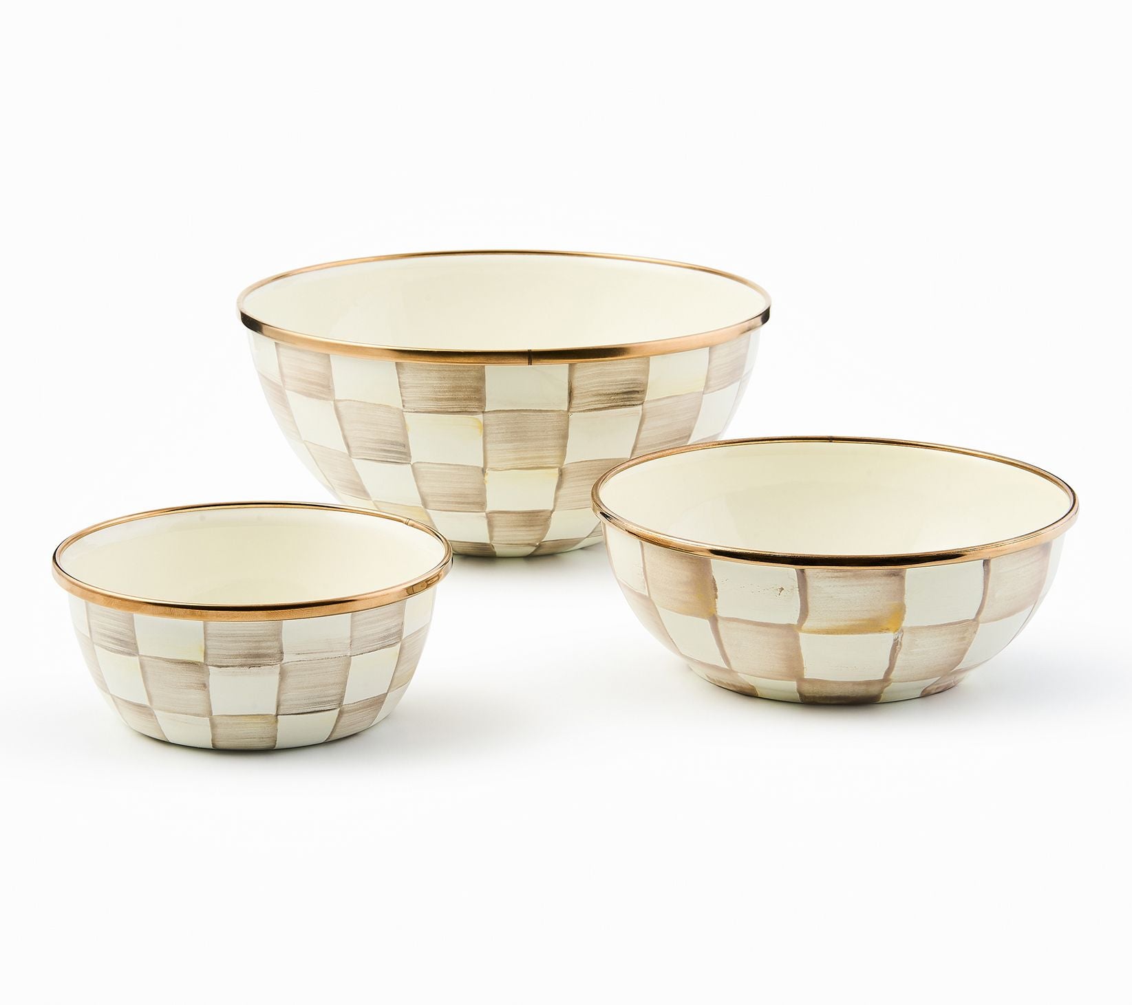 "As Is" Mackenzie- Childs Set of 3 Everyday Bowls