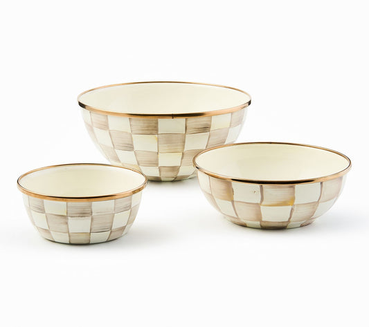 "As Is" Mackenzie- Childs Set of 3 Everyday Bowls