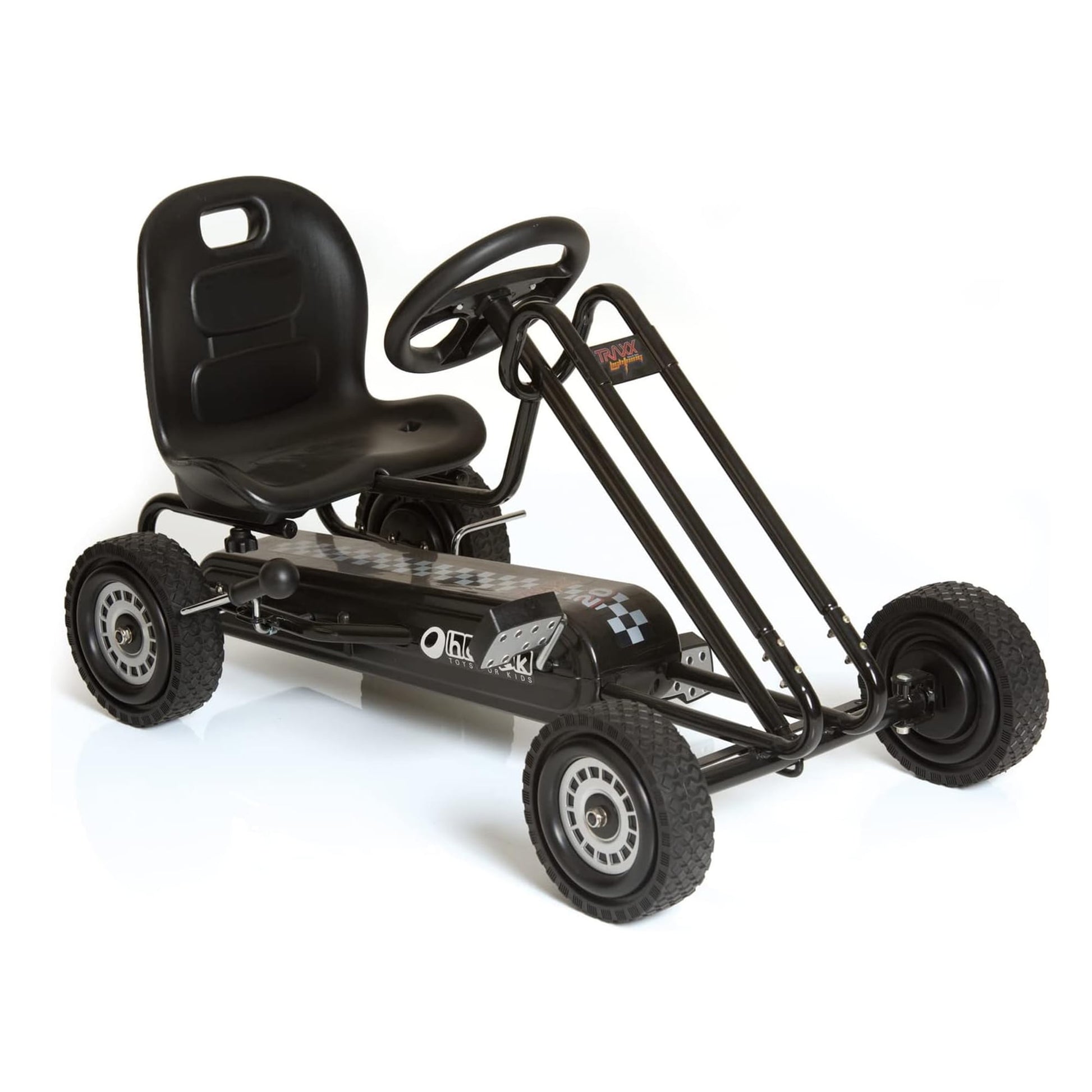 Open Box hauck Ergonomic Pedal Ride On Go Kart Toy for Boys and Girls, Black