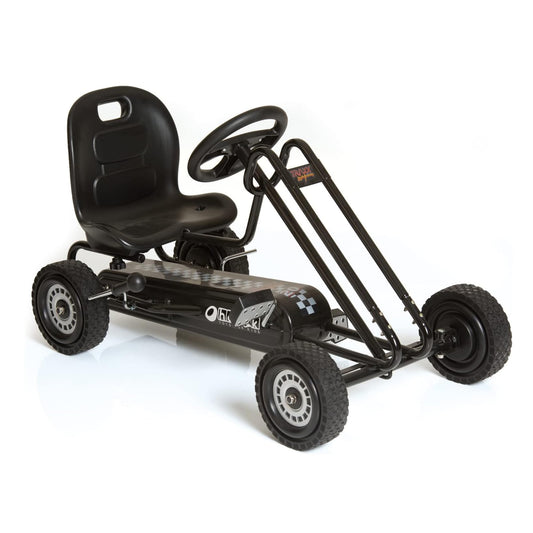 Open Box hauck Ergonomic Pedal Ride On Go Kart Toy for Boys and Girls, Black