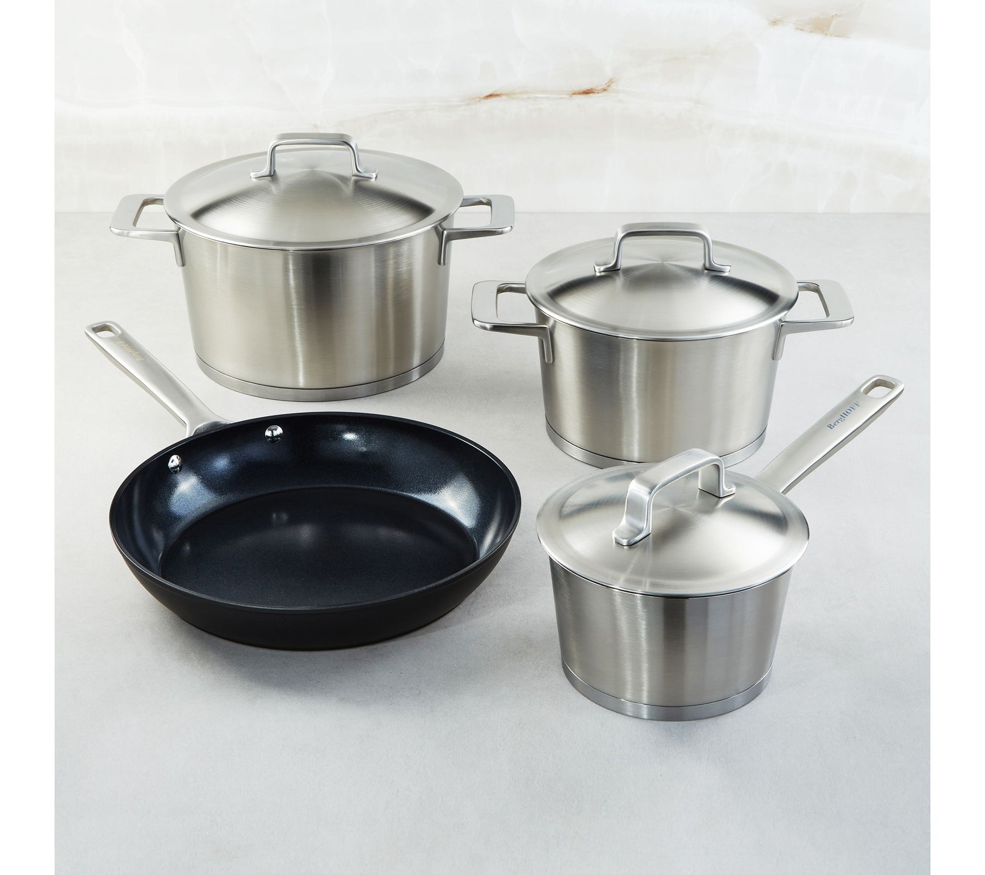 BergHOFF Meta 7pc Recycled Cookware Set with Nonstick Fry Pan