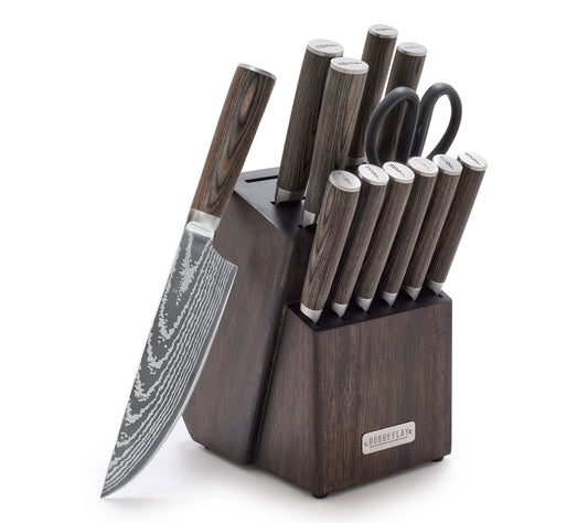 Bobby Flay by GreenPan Stainless Steel 13 PC Knife Block Set