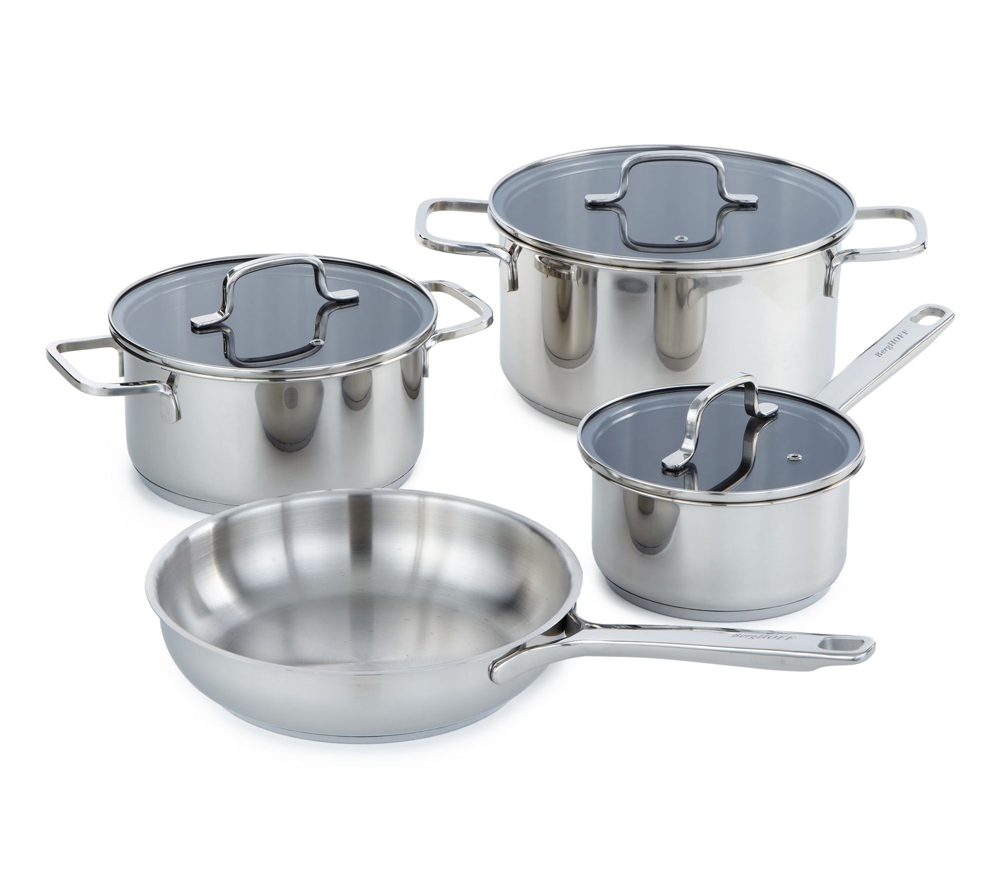 BergHOFF DiNA Helix 18/10 Stainless Steel 7pc Cookware Set