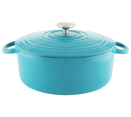 Chantal 7-Qt Round Cast-Iron Dutch Oven w/ Lid