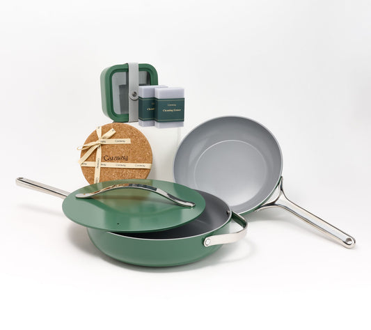 Caraway Home 3-pc Ceramic Nonstick Cookware Set & Container