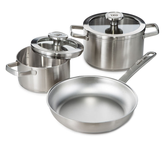 BergHOFF Graphite 5Pc 18/10 Stainless Steel Cookware Set
