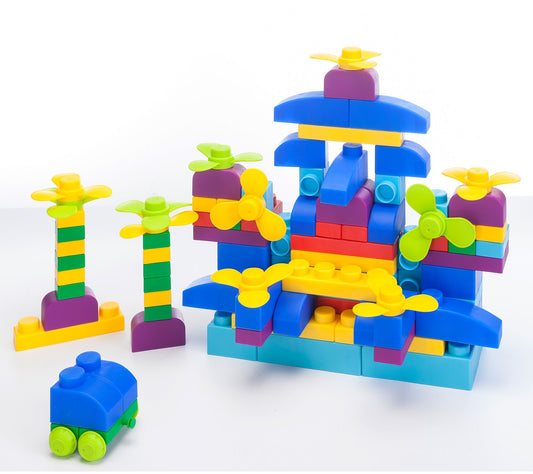 UNiPLAY Plus Soft Building Blocks 122 Piece Pri mary UN41221